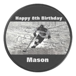 Hockey Puck Birthday Personalized