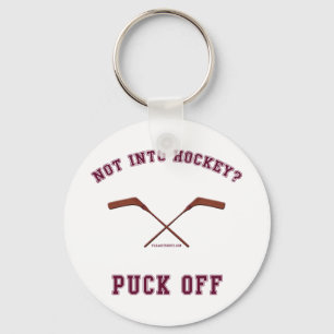 Hockey Puck Off Keychain