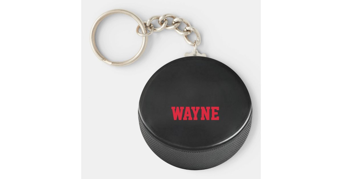 Hockey Puck Personalized Keychain Zazzle