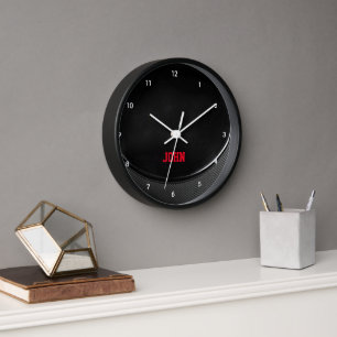 Hockey Puck Personalized Wall Clock