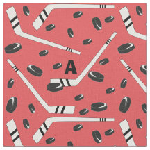 Hockey pucks and sticks