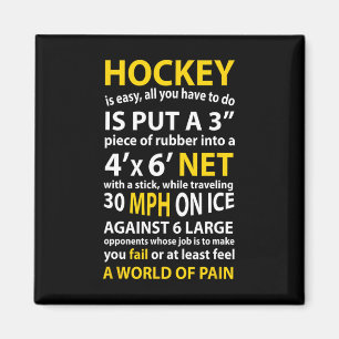 Hockey Quote Hockey Is Easy Gift For Men Women Fan Magnet