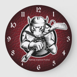 Hockey Rat Large Clock