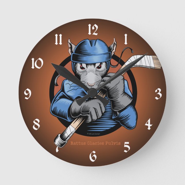 Hockey Rat Round Clock (Front)