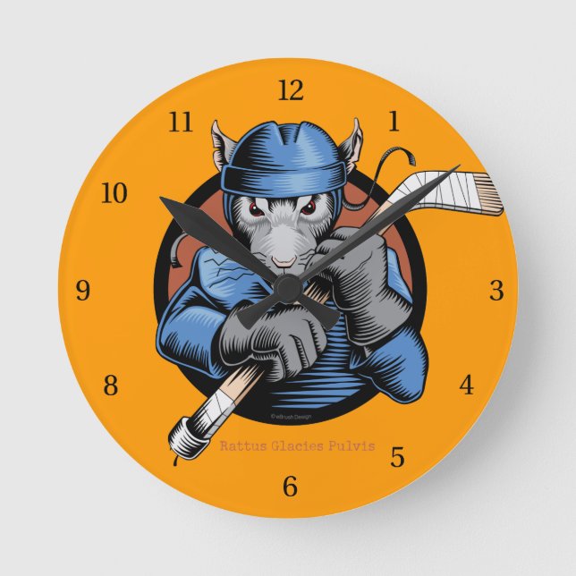 Hockey Rat Round Clock (Front)