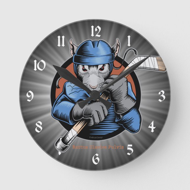 Hockey Rat Round Clock (Front)