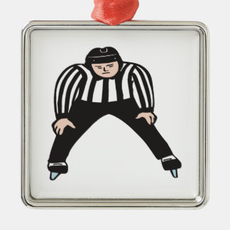 Hockey Referee Metal Ornament