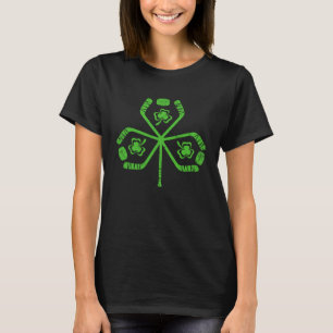 Hockey  Retro Shamrock Irish C St Patricks Day T-Shirt