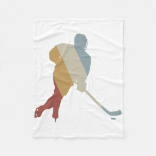 Hockey Retro Style Vintage (1) Fleece Blanket