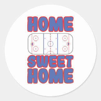 Hockey Rink Home Sweet Home Classic Round Sticker