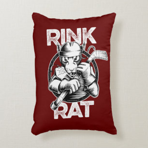 Hockey Rink Rat Accent Pillow
