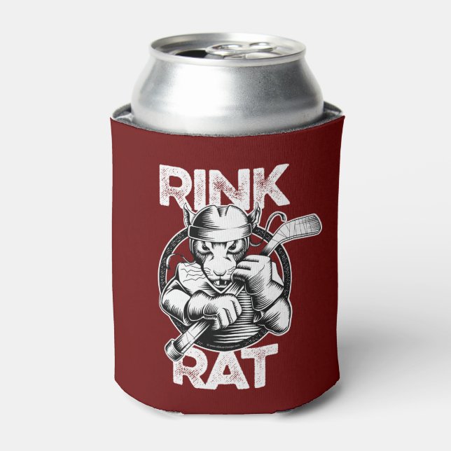 Hockey Rink Rat Can Cooler (Can Front)