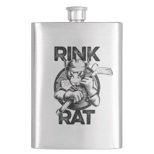 Hockey Rink Rat Hip Flask