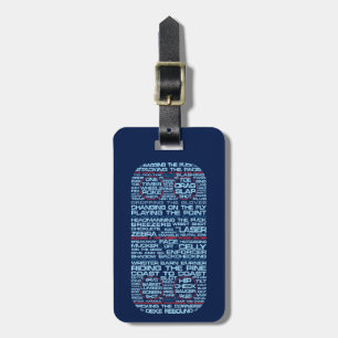 Hockey Rink Typography Custom Luggage Tag