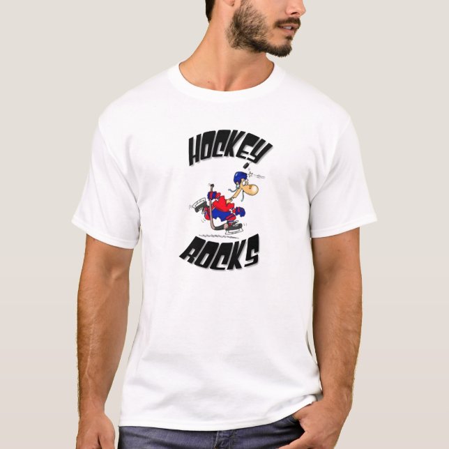 hockey rocks - Customized T-Shirt (Front)