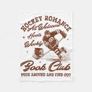 Hockey Romance Smut Reader Book Club Book Lover Bo Fleece Blanket
