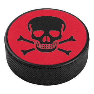 Hockey rouge crâne noir