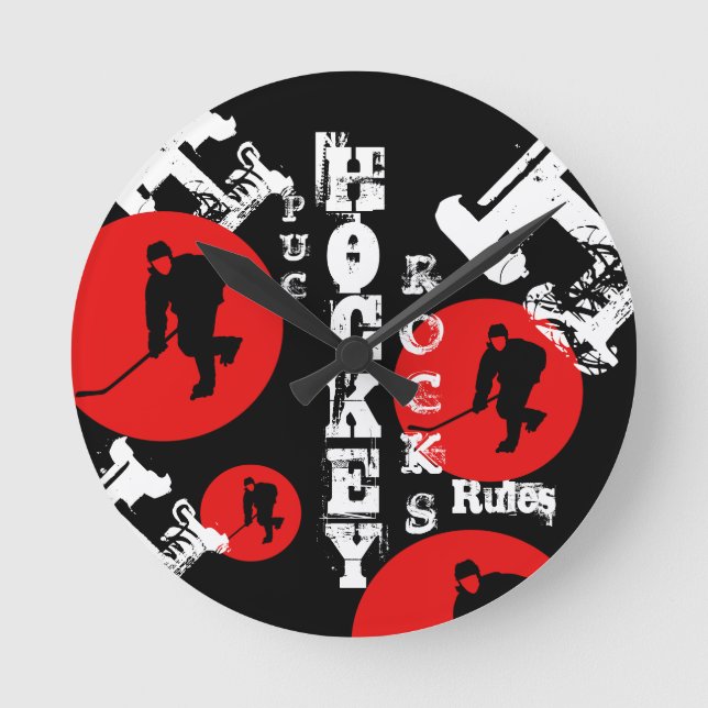 Hockey Round Clock (Front)
