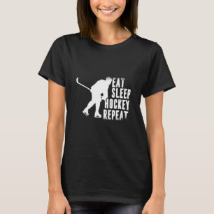 Hockey Routine Eat Sleep Hockey Repeat T-Shirt