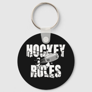 Hockey Rules Keychain