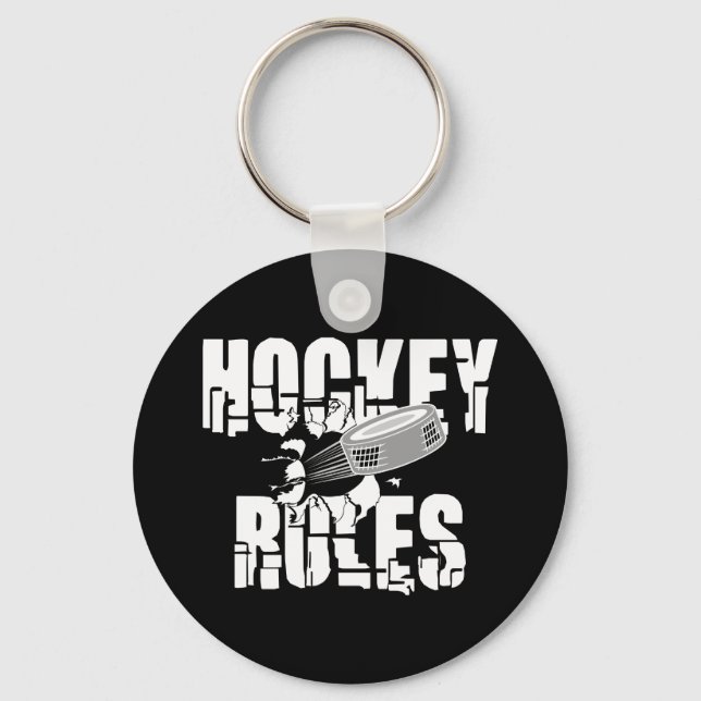 Hockey Rules Keychain (Front)