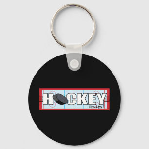 Hockey Rules Keychain