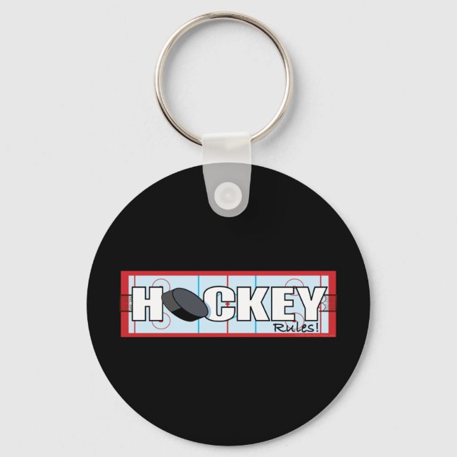 Hockey Rules Keychain (Front)