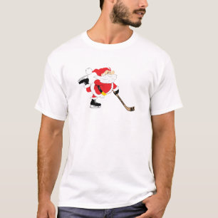 Hockey Santa Skating Christmas T-Shirt