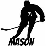 HOCKEY SCULPTURE PERSONALIZED STANDING PHOTO SCULPTURE<br><div class="desc">Personalize this cool hockey player sculpture/photo cut out with your name and number.</div>