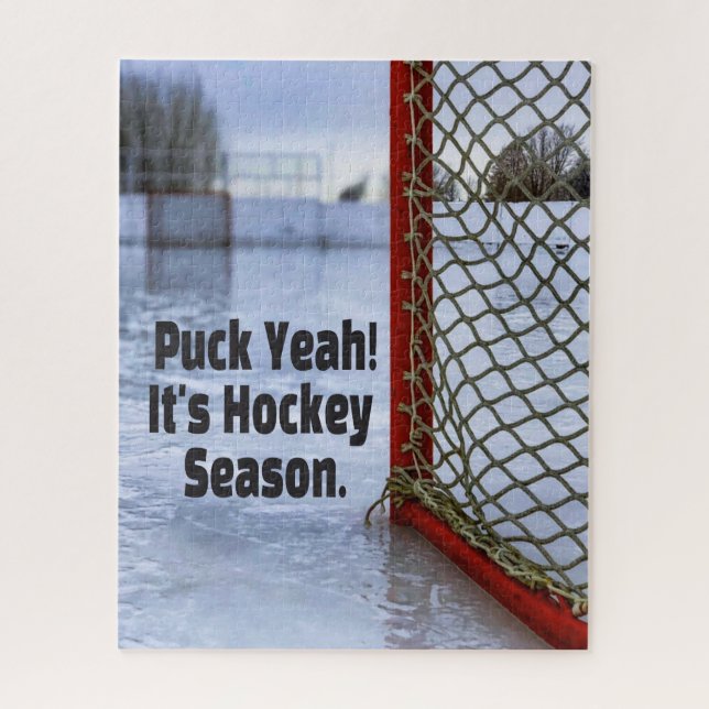 Hockey Season Ice Cold Funny Humor Puck Jigsaw Puzzle (Vertical)