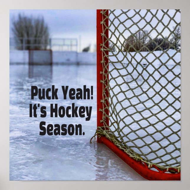 Hockey Season Ice Cold Funny Humor Puck Poster (Front)
