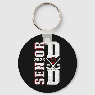 Hockey Senior Dad Of A Senior Hockey Player Dad 20 Keychain