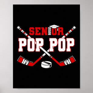 Hockey Senior Pop Pop Graduation Cl Of 2026 Kids G Poster