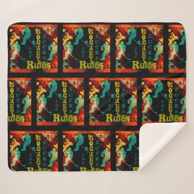 HOCKEY    SHERPA BLANKET (Front (Horizontal))