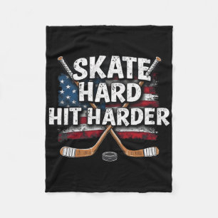 Hockey Shirt Hockey Boy Gifts Stuff Ice Hockey Jer Fleece Blanket