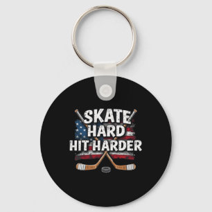 Hockey Shirt Hockey Boy Gifts Stuff Ice Hockey Jer Keychain