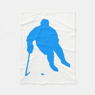 Hockey Silhouette Fleece Blanket