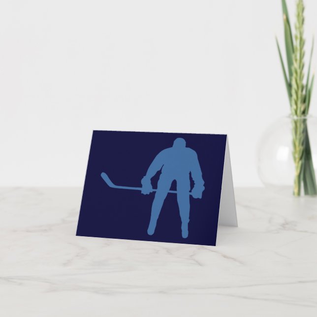Hockey Silhouette Note Cards (Front)