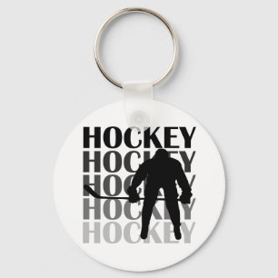 Hockey Silhouette T-shirts and Gifts Keychain