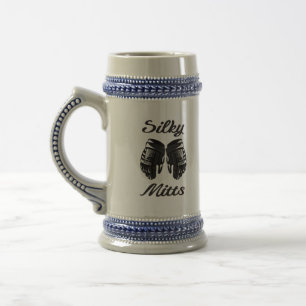 Hockey Silky Mitts Beer Stein