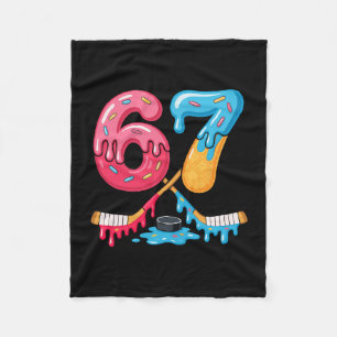 Hockey Six Seven Ice Cream Drip  Fleece Blanket