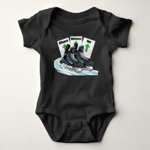 Hockey Skater with stat cards - Baby T-shirts