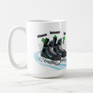 Hockey Skater with stat cards - Mugs