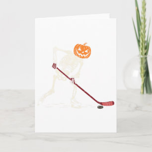 Hockey Skeleton Halloween Player Catcher Mens Boys Card