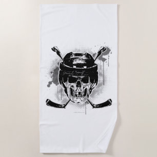 Hockey Skull Beach Towel