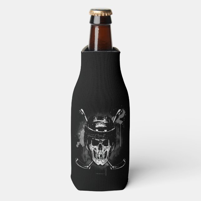 Hockey Skull Bottle Cooler (Bottle Front)