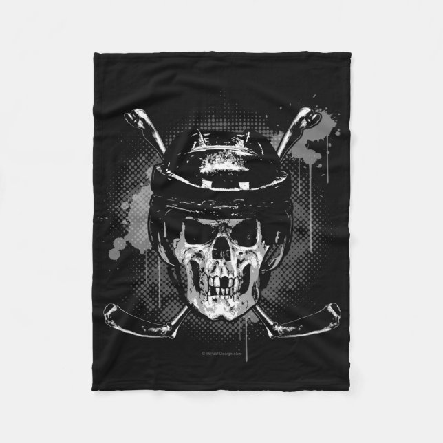 Hockey Skull Fleece Blanket (Front)