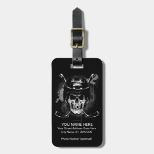 Hockey Skull Luggage Tag