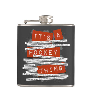 Hockey Slang Hip Flask