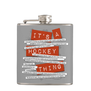 Hockey Slang Hip Flask